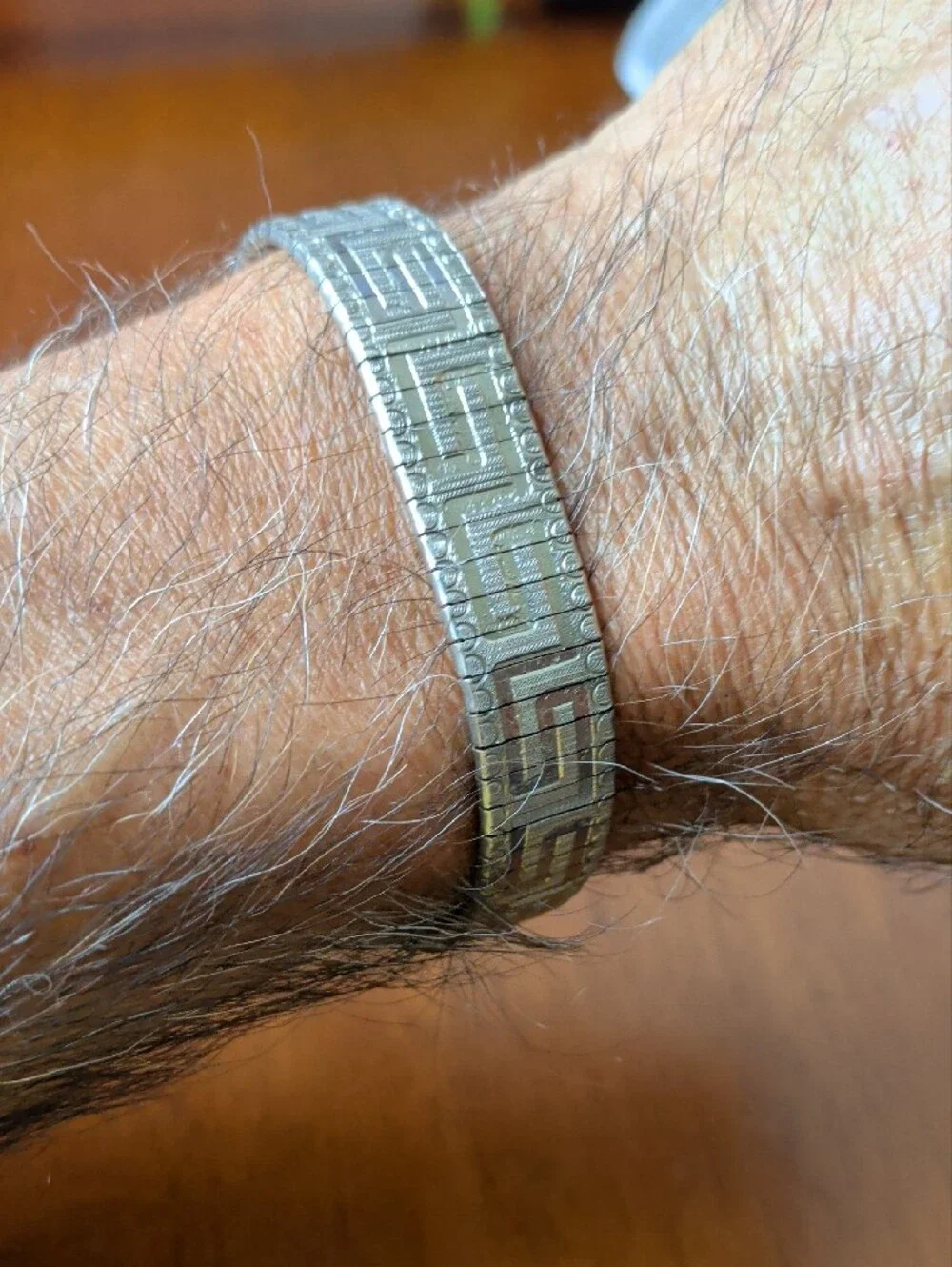 Sterling Silver Greek Key Design Bracelet 925 Italy